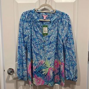 Lilly Pulitzer Elsa Top in Bennet Blue